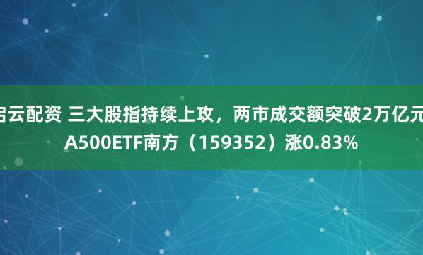 启云配资 三大股指持续上攻，两市成交额突破2万亿元，A500ETF南方（159352）涨0.83%